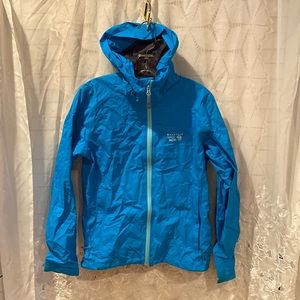 Mountain Hardwear Bright Blue Hooded Shell Jacket